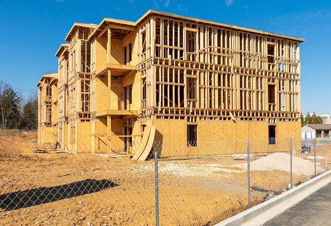 portable temporary chain link fence installations designed to secure construction zones in Georgetown, IN